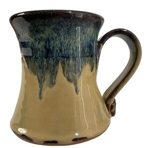 Kings Pottery Seagrove NC  14 oz Stoneware studio pottery Glazed Drip Mug 2016